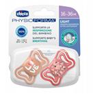 Chicco Physio Light silikonitutti 16-36kk, 2 kpl, pinkki