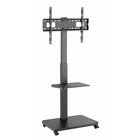 Gembird TV floor stand with caster wheels 37"" - 75"" bl - Max 40 kg - recommended for 75"
