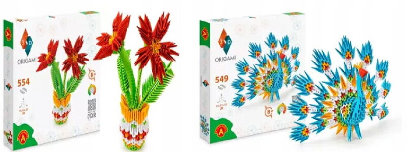 Origami 3D Peacock 549 Elements – kuva 1/1