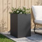 vidaXL Puutarha ruukku Musta 50 x 50 x 75 cm Kylmävalssattu teräs