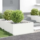 vidaXL Nurmireunus 4 kpl 60 x 60 x 35 cm Teräs valkoinen