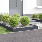 vidaXL Nurmireunus 4 kpl 100 x 100 x 20 cm Teräs Antrasiitti