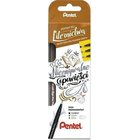 Pentel Brush Sing Pen Ses15, 3 kpl, pigmenttimuste, Japani