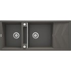 Graniittinen tiskiallas Deante Magnetic, 2 allasta kuivaustasolla 1160x500
