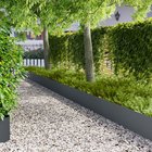 vidaXL Nurmireunus 20 kpl 100 x 22 cm Teräs Antrasiitti