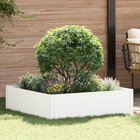 vidaXL Nurmireunus 100 x 100 x 35 cm Teräs valkoinen