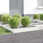 vidaXL Nurmireunus 4 kpl 100 x 100 x 20 cm Teräs valkoinen