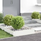 vidaXL Nurmireunus 4 kpl 60 x 60 x 20 cm Teräs valkoinen