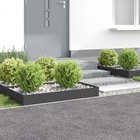 vidaXL Nurmireunus 4 kpl 100 x 60 x 20 cm Teräs Musta