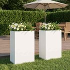 vidaXL Puutarha ruukku 2 kpl valkoinen 50 x 30 x 75 cm