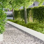 vidaXL Nurmireunus 10 kpl 100 x 22 cm Teräs valkoinen