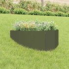 vidaXL Nurmireunus 100 x 45 cm Teräs Oliivinvihreä