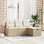 vidaXL Sohvasetti 4 kpl 4-Istumapaikkojen määrä Beige ja kerma