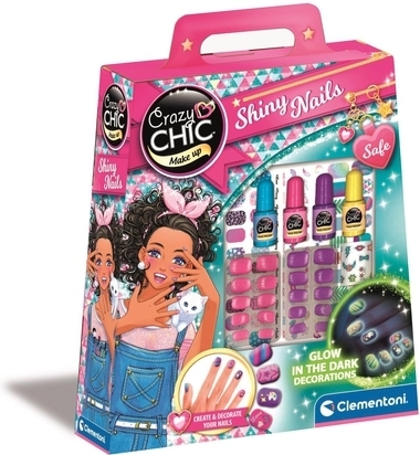 Clementoni Crazy Chic Nails Glow in the dark