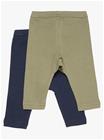 Pippi Leggingsit 2-pack, Deep Lichen Green, 80