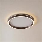 Lucande Rylan LED-kattovalaisin, ruskea, Ø 62 cm, himmennettävä, CCT