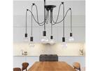 Riippuvalaisin Retro & Loft E27, 5 haaraa, musta