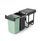 Sort[and]amp,Go Roskakori 2 x 15 l - Tummanharmaa Brabantia