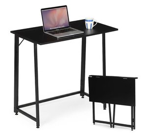 Folding computer desk 80x45 cm laptop table black ModernHome