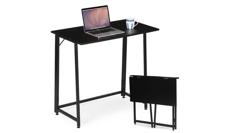 Folding computer desk 80x45 cm laptop table black ModernHome