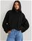 Nelly - Musta - High Collar Wool Bomber – kuva 1