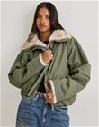 Nelly - Vihreä - Bomber Parka Jacket