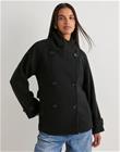 Nelly - Musta - Short Warm Trench Coat