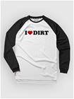Loose Riders I Heart Dirt Long Sleeve Jersey white Miehet