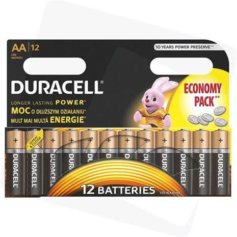 Duracell AA LR06 -paristot, 12 kpl