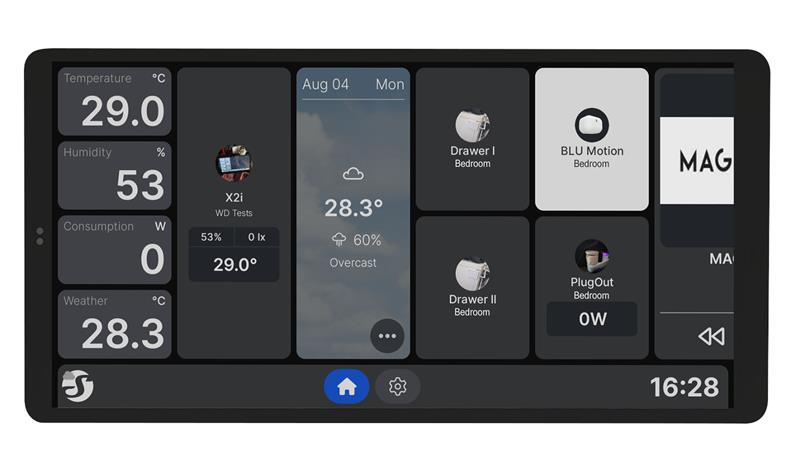 Shelly Wall Display X2i 6.95" Smart Home Control Panel Silver