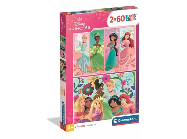 Palapeli 2x60 Super Color Prinsessa