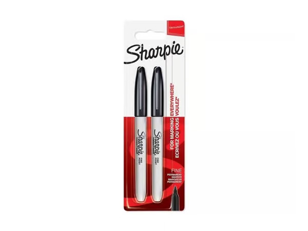 Tussikynä Sharpie Fine Musta 2 kpl