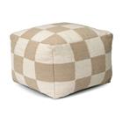 Classic Collection Neliö puffi 50ä—50 cm Valkoinen luonnollinen