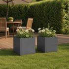 vidaXL Puutarha ruukku 2 kpl Antrasiitti 45 x 45 x 45 cm