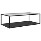 vidaXL Sohvapöytä läpinäkyvä ja musta 120x60x35 cm karkaistu lasi