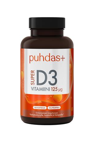 Puhdas+ Vahva D3-vitamiini 125 Âµg, 120 kaps