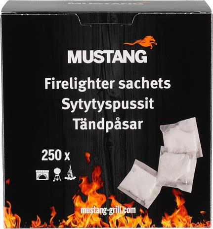 Mustang Hajuton sytytyspussi, 250 kpl (631378)