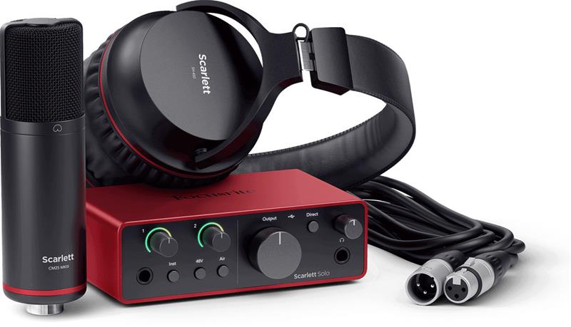 Focusrite Scarlett Solo Studio 4th Gen USB Audio Interface Bundle