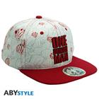 Lippis: One Punch Man - Punches Snapback (Beige/Red) KORISTE