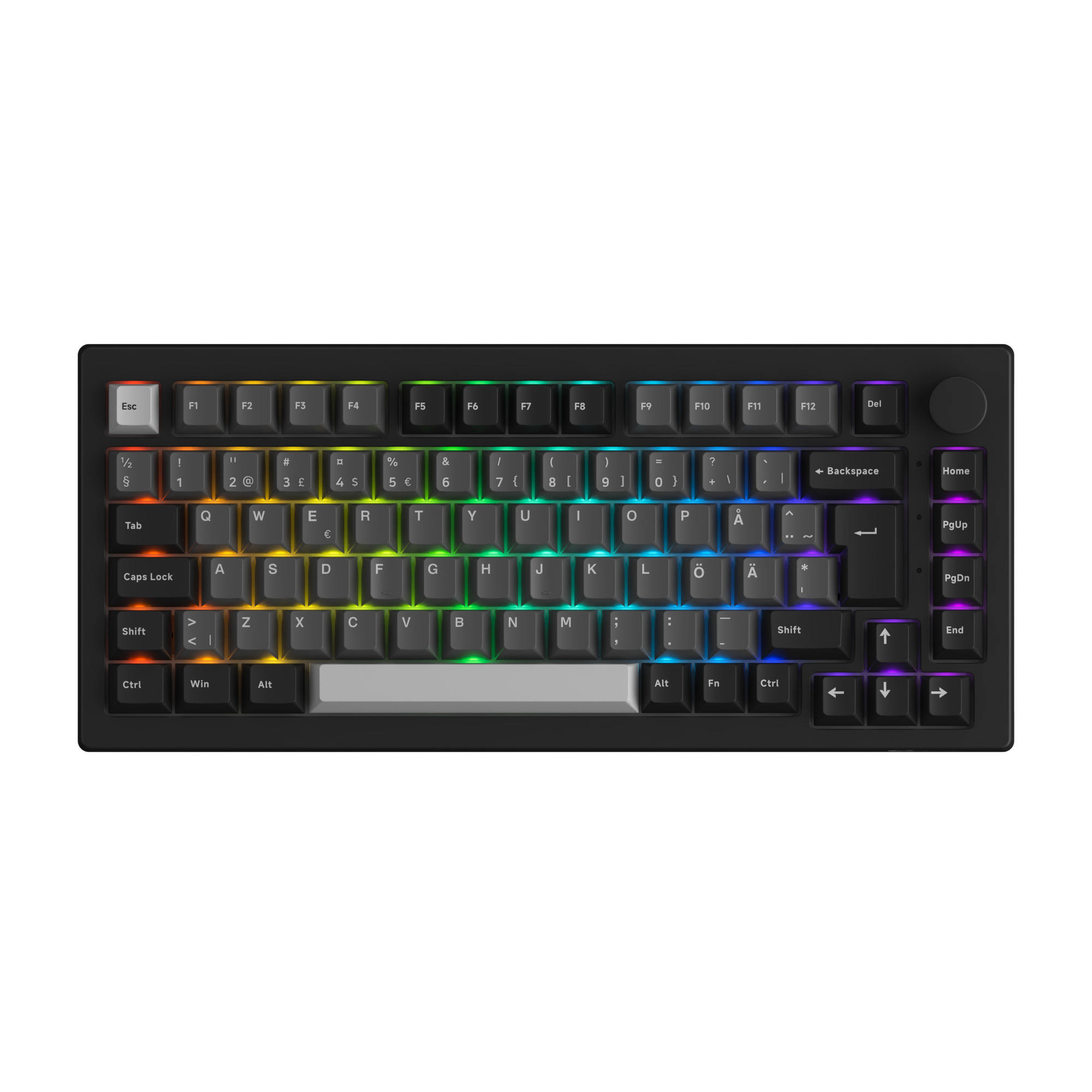 Akkogear 5075B Plus-S Black & Silver V3 Lavender RGB pelinäppäimistö
