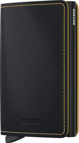 Secrid Slimwallet Matte Black & Ochre