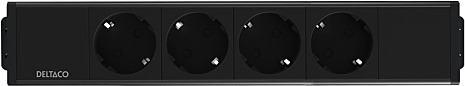 Deltaco Power Strip Under-Desk - 4 Outlets