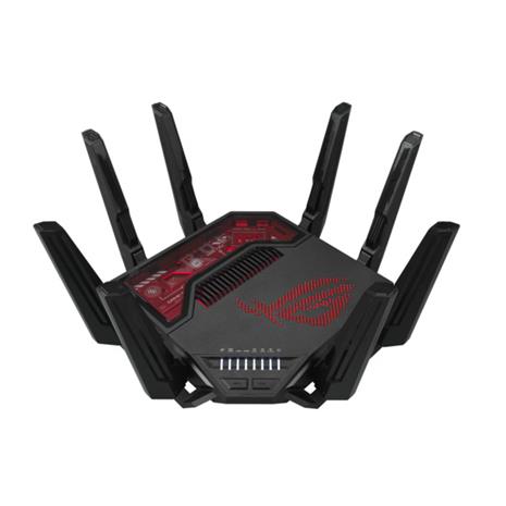 ASUS ROG Rapture GT-BE19000 wireless router Multi-Gigabit Ethernet Tri-band (2.4 GHz / 5 GHz / 6 GHz) Black, Red