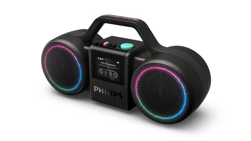 Philips The Roller Stereo portable speaker Black 60 W