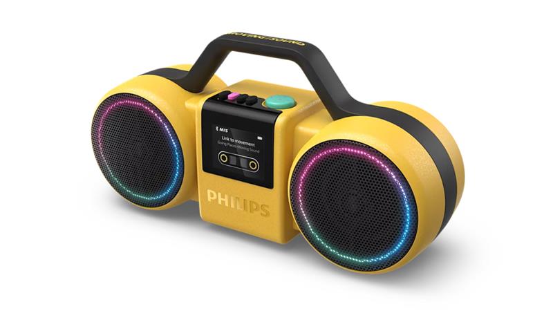 Philips The Roller Stereo portable speaker Yellow 60 W