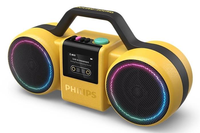 Philips The Roller Stereo portable speaker Yellow 60 W
