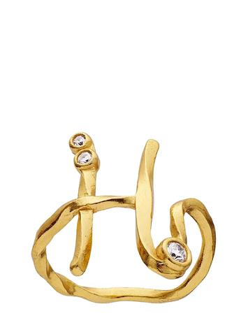 Maanesten H Alphabet Ring - Gold - 57