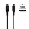FIXED LIQUID Silikonikaapeli 60W USB-C/C 2m Musta – kuva 3
