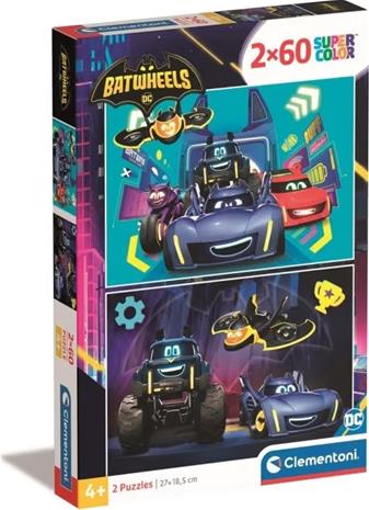 2x60 pcs Puzzles Kids Batwheels