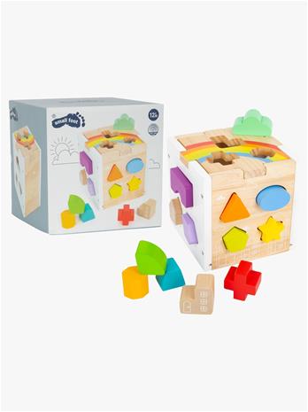 Small Foot - Wooden Shape Sorter Cube Rainbow.
